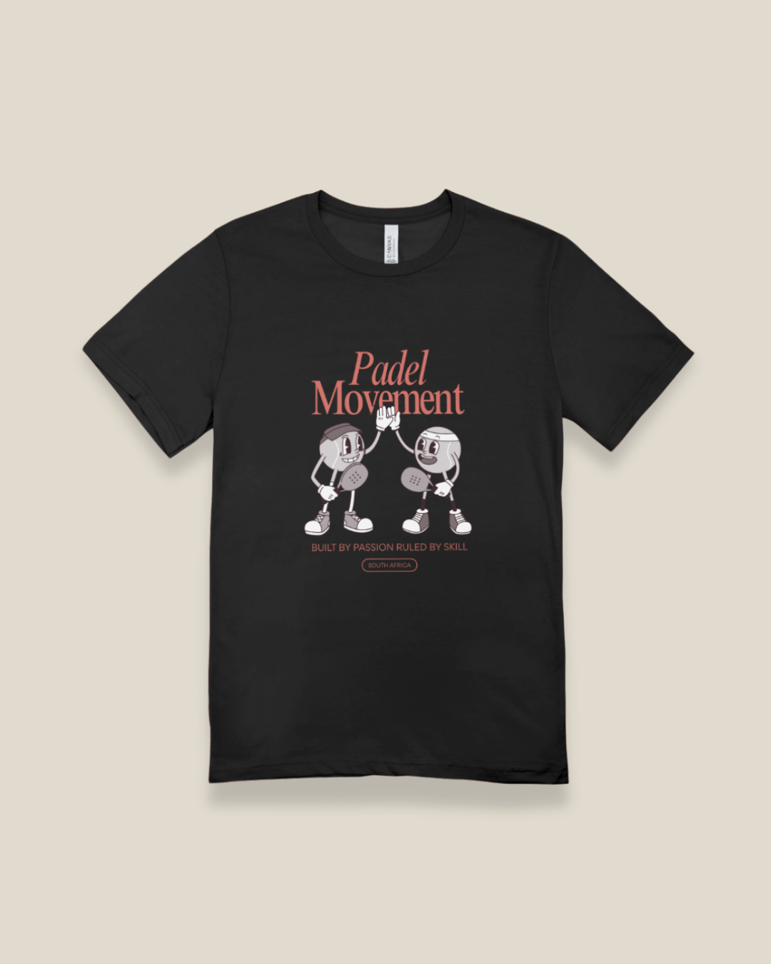 Black Padel Unisex Crew Neck T-Shirt