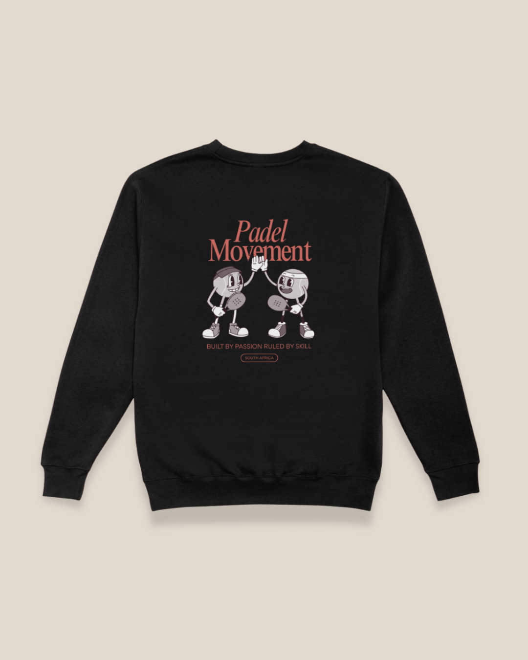 Black Padel Basic Crew Neck Sweater