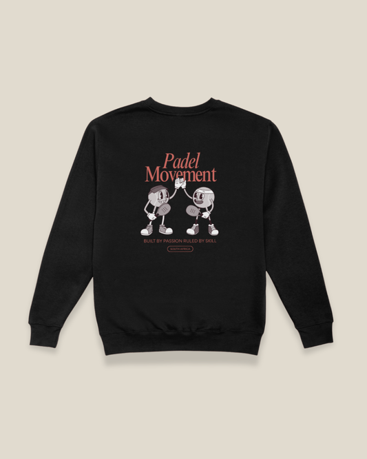 Black Padel Basic Crew Neck Sweater